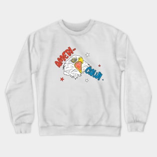 Patriotic 4th of July Murica Bald Eagle Crewneck Sweatshirt